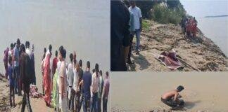 गंगा नदी में हाथ पैर बंधा हुआ युवक का शव मिलने से मची सनसनी, सूचना पर पहुंची पुलिस जांच में जुटी