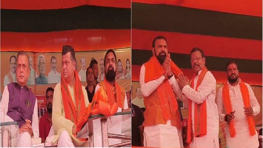 उपमुख्यमंत्री सम्राट चौधरी और केंद्रीय मंत्री राजभूषण निषाद ने की जनसभा, बीजेपी प्रत्याशी के समर्थन में की वोट की अपील