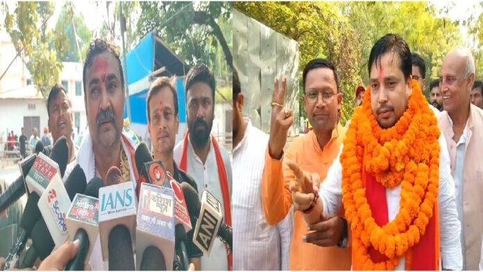 मोतिहारी के केसरिया से वीआईपी प्रत्याशी वरुण विजय व लोजपा (आर) के बबलू गुप्ता ने भरा पर्चा