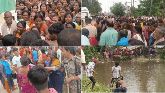 मूर्ति विसर्जन में लाठीचार्ज से मची भगदड़, मौत पर पुलिस-पब्लिक के बीच भिड़ंत, विरोध में किया रोड़ेबाजी