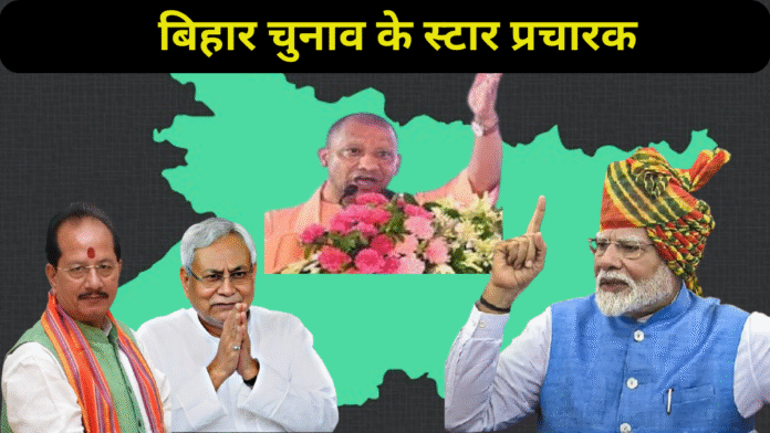 बिहार विधान सभी चुनाव 2025 : बीजेपी के स्टार प्रचारको की लिस्ट में सीएम योगी सबसे उपर