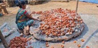 चाइनीस बल्ब के आगे फीका पड़ा मिट्टी के दीयों का उजाला, कुम्हार समाज के सामने रोजी-रोटी का संकट