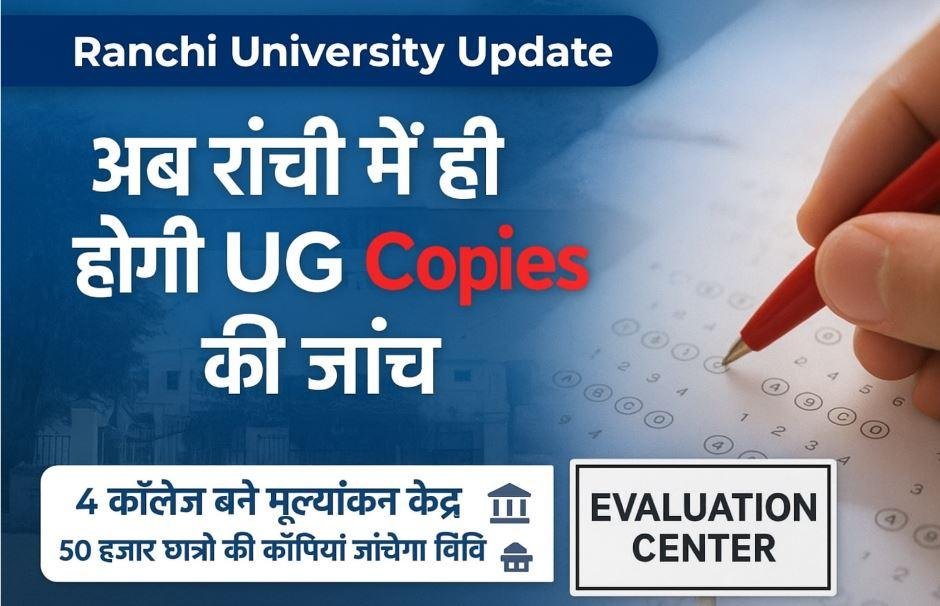 239 Ranchi University Evaluation System Change: अब रांची में ही होगी UG Copies की जांच , UG Evaluation Ranchi News
