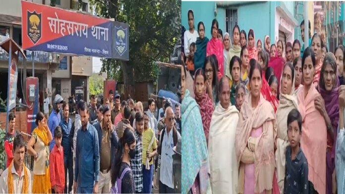 नालंदा में पुलिस की उदासीनता पर भड़के ग्रामीण,सोहसराय थाना का किया घेराव