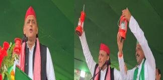 मोतिहारी व कैमूर अखिलेश की जनसभा, BJP पर जमकर बरसे, नीतीश पर रहे नरम