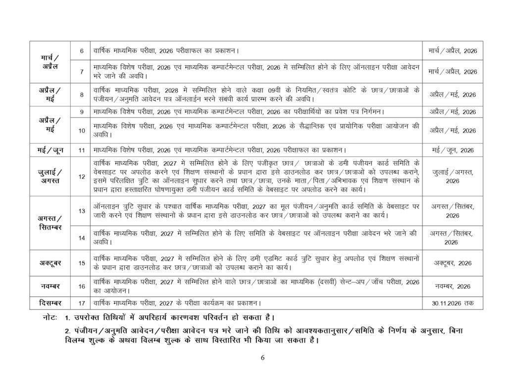 BSEB Exam Calender 2026 29.11.25 page 0006 22Scope News