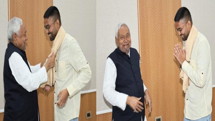 मंत्री का पदभार संभालने के बाद दीपक प्रकाश ने CM नीतीश से की मुलाकात