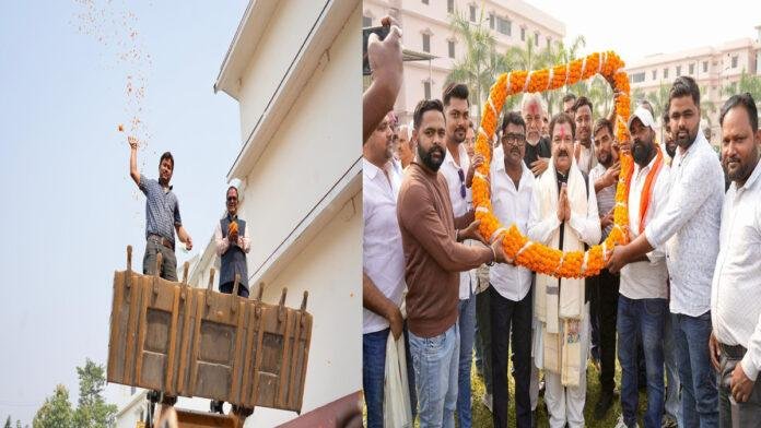 दिलीप जायसवाल किशनगंज पहुंचे, कार्यकर्ताओं ने बरसाए फूल, जमकर लगाए नारे
