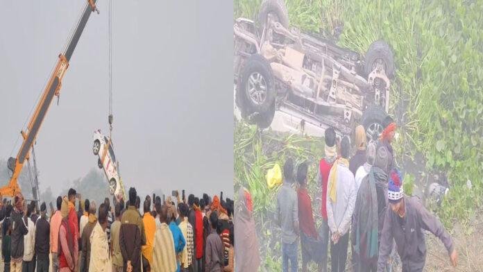 बारात से लौट रहा स्कार्पियो नदी में पलटा, दूल्हे के साथी समेत 2 बाराती की मौत