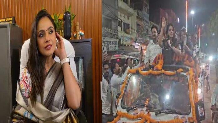 Netu Chandra वोटिंग परसेंटेज को बढ़ाने के लिए डेहरी पहुंची अभिनेत्री नीतू चंद्रा, किया रोड शो