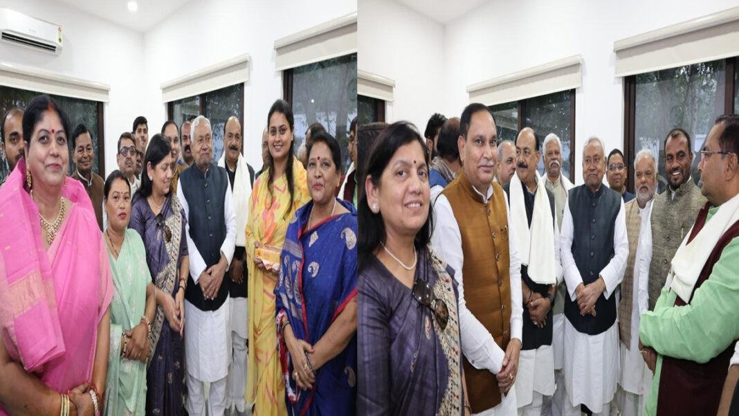 नई सरकार के गठन के बाद मुख्यमंत्री ने JDU के जनप्रतिनिधियों, नेताओं एवं कार्यकर्ताओं से की मुलाकात