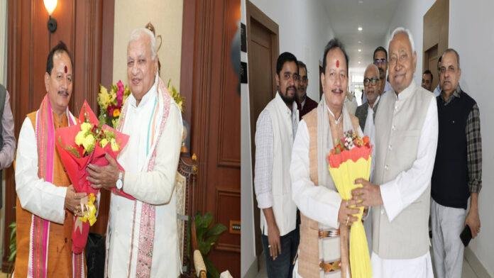 जीत से गदगद हैं NDA के नेता, मुलाकात का दौर जारी, राज्यपाल व CM से मिले विजय सिन्हा