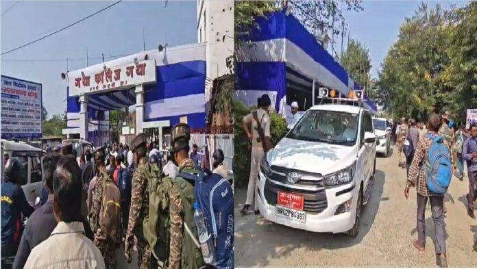 डिस्पैच सेंटर से मतदान कर्मी हुये रवाना, आयुक्त ने गया कॉलेज पहुँच कर किया निरीक्षण