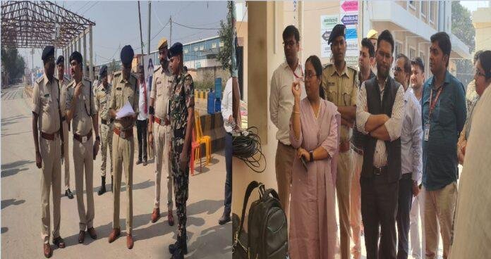 मुख्य निर्वाचन अधिकारी पहुँचे भोजपुर बाजार समिति स्थित स्ट्रॉग रूम का किया गहण निरीक्षण
