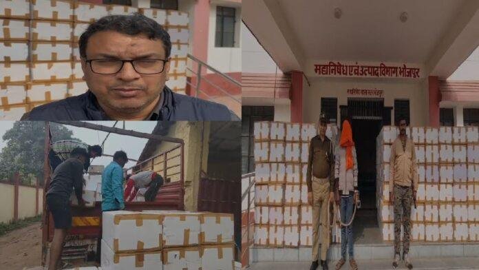 भोजपुर मद्यनिषेध एवं उत्पाद विभाग की बड़ी कार्रवाई, 1.50 करोड़ का अवैध कोडिन युक्त कफ सिरप जब्त, दो ट्रकों के साथ दो तस्कर गिरफ्तार
