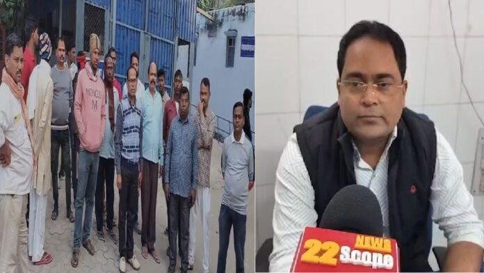 बाइक और पिकअप की टक्कर में मजदूर की मौत, परिजनों ने की मुआवजे की मांग