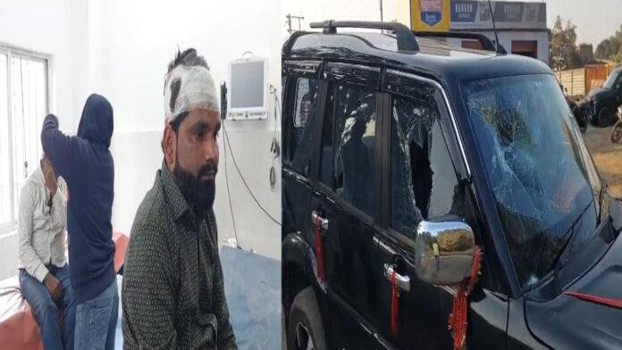 दिनदहाड़े बाइक सवार अपराधियों ने स्कॉर्पियो सवार जमीन कारोबारी पर किया जानलेवा हमला