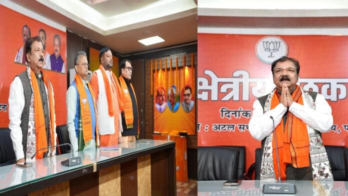 ‎चुनाव में NDA की जीत के बाद BJP प्रदेश कार्यालय में 'आभार और अभिनंदन' समारोह