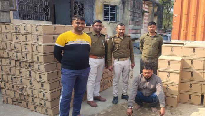 उत्पाद विभाग की टीम ने एक बड़ी कार्रवाई, अवैध विदेशी शराब से भरे ट्रक को पकड़ा