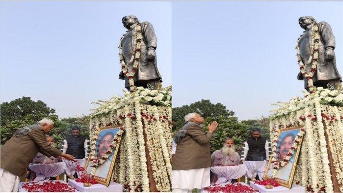 स्व० नवीन किशोर सिन्हा की पुण्य तिथि पर मुख्यमंत्री श्री नीतीश कुमार ने माल्यार्पण कर दी भावभीनी श्रद्धांजलि