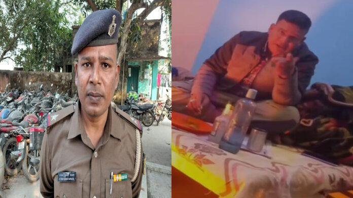 गृह मंत्री की घोषणा का मजाक उड़ाते दिखे जमादार, घूस लेते व शराब पीते Video वायरल