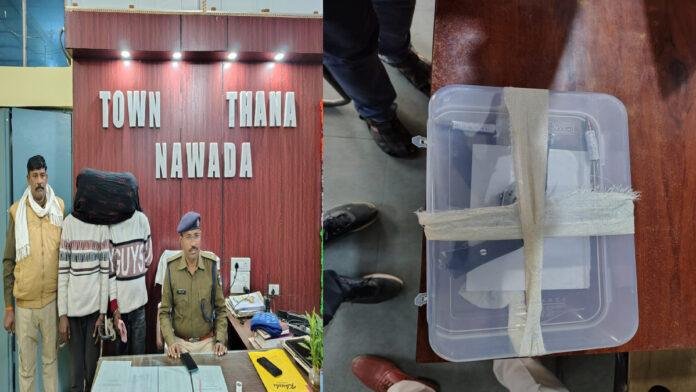 नवादा पुलिस की बड़ी कार्रवाई, हथियार के बल पर महिला से लूटपाट के करने वाले 2 बदमाश गिरफ्तार