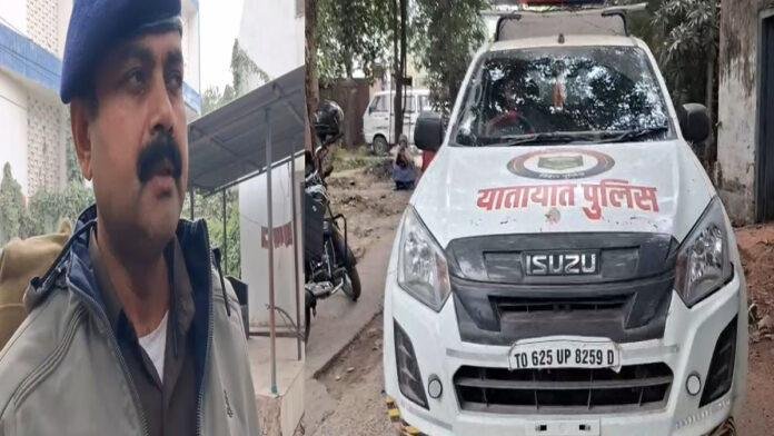 कॉर्पोरेशन की गाड़ी से टक्कर लगने से युवक की मौत, परिजनों ने किया हंगामा