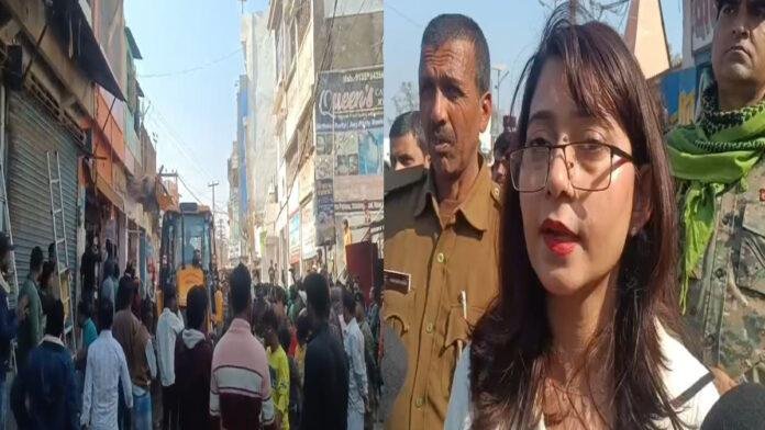 शहर में एक बार फिर से बुलडोजर का एक्शन देखने को मिला, कई जगहों को किया ध्वस्त