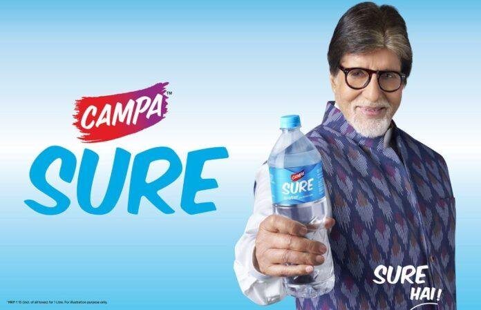 कैंपा श्योर पैकेज्ड वॉटर को मिला अमिताभ बच्चन का साथ, affordable packaged water से हर घर तक शुद्ध जल का लक्ष्य