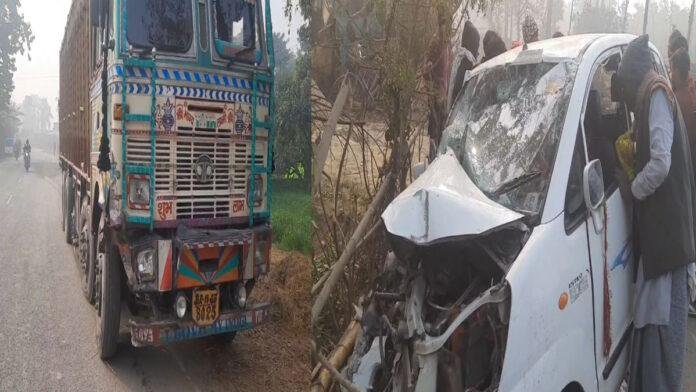 मधेपुरा में बड़ा सड़क हादसा, SH-91 पर ट्रक-कार की भीषण टक्कर, 4 बच्चे समेत 6 गंभीर रूप से घायल