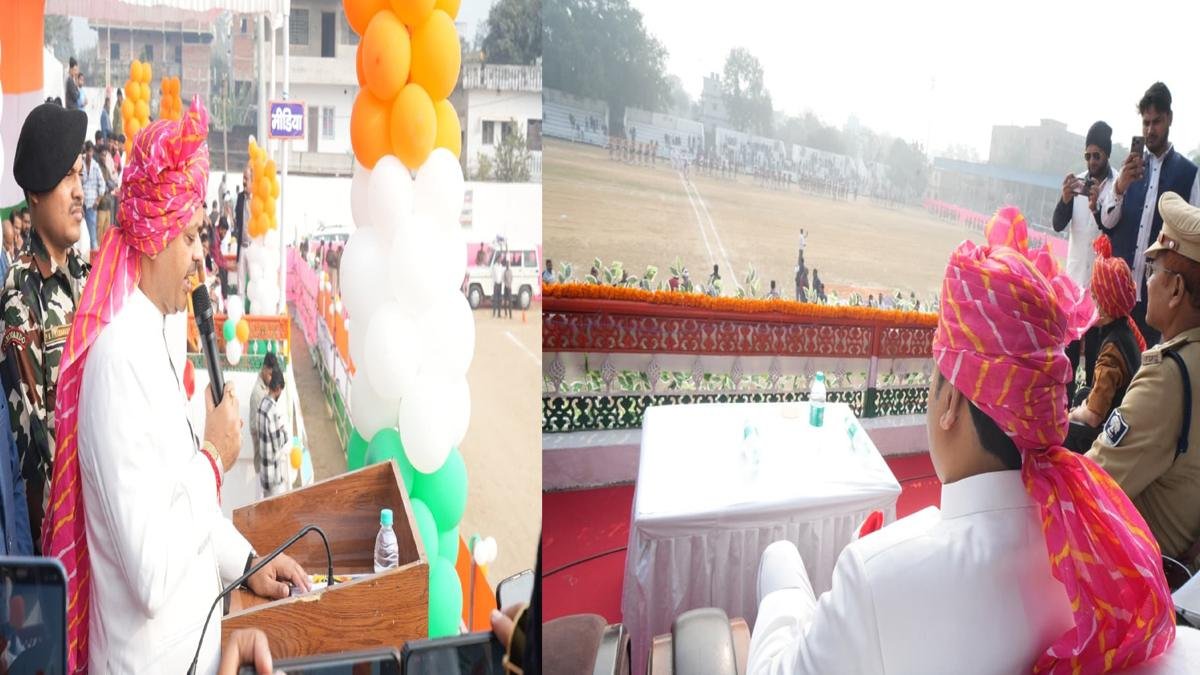 77वें गणतंत्र दिवस : मंत्री संजय सिंह ने किया झंडोत्तोलन, तिरंगे को दी सलामी | 22Scope News Mantri Sanjay Singh 1 2 22Scope News