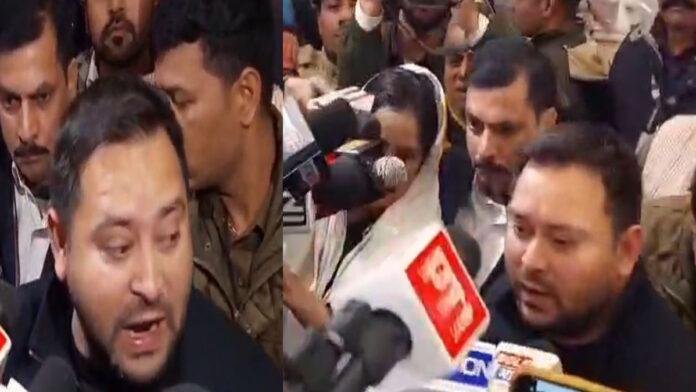 40 दिनों के बाद पटना लौटे तेजस्वी, पुराने तेवर में दिखे, नीतीश सरकार को 100 द‍िनों का दिया अल्टीमेटम