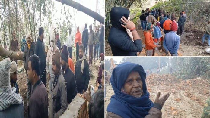 बेतिया मे सरकारी सड़क पर भू-माफिया का अवैध निर्माण, विरोध करने पर हुई मारपीट, मंत्री के फोन के बाद भी कार्रवाई नहीं, चार दिन से पुलिस है मौन