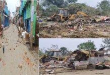 जहानाबाद में अतिक्रमण हटाने के दौरान बवाल, पुलिस पर पथराव, दो जवान घायल