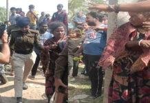 बच्चा चोरी के आरोप में महिला को ग्रामीणों ने पकड़ कर किया पुलिस के सुपुर्द, शहर में मची सनसनी