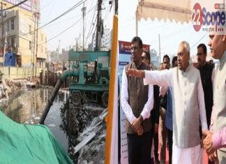 मुख्यमंत्री ने कुर्जी नाला निर्माण योजना व आनंदपुरी नाला निर्माण योजना का किया निरीक्षण