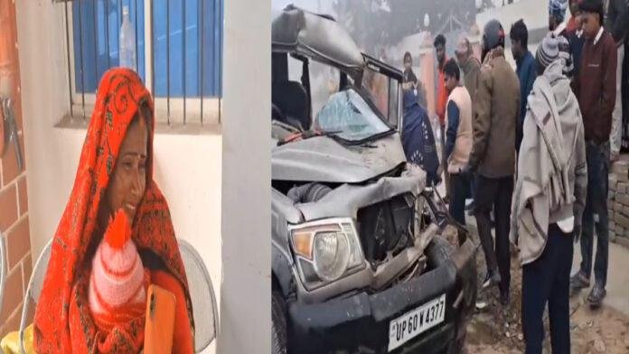 श्रद्धालुओं से भरी बोलेरो व ट्रक की भीषण टक्कर, महिला श्रद्धालु की मौत, 5 से अधिक घायल