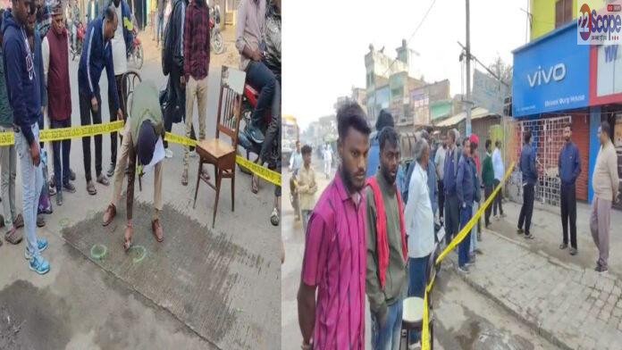 मधेपुरा के चौसा में अपराधियों का तांडव, गैस एजेंसी कार्यालय पर बरसाईं गोलियां, दुकान के बोर्ड पर मिले निशान