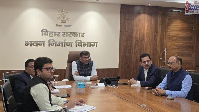 राजगीर क्रिकेट स्टेडियम के शेष कार्यों में तेजी लाने हेतु समीक्षा बैठक