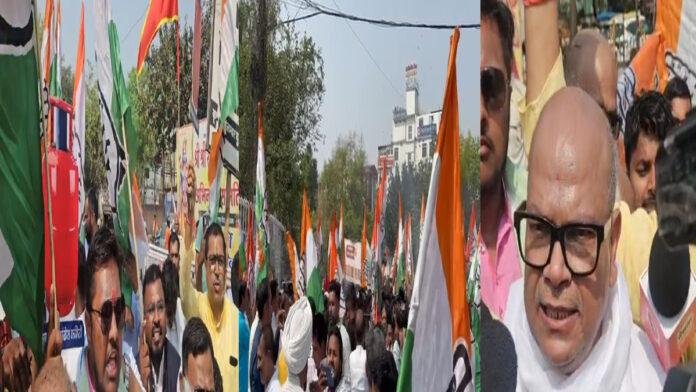 LPG की भारी किल्लत व बढ़ती कीमतों के खिलाफ पटना में कांग्रेस का जोरदार प्रदर्शन, राजेश राम के नेतृत्व में सड़कों पर उतरे कार्यकर्ता