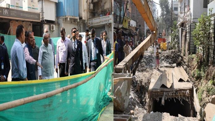 मुख्यमंत्री ने सैदपुर व बाकरगंज भूमिगत नाला निर्माण के साथ-साथ सड़क निर्माण कार्य का किया निरीक्षण