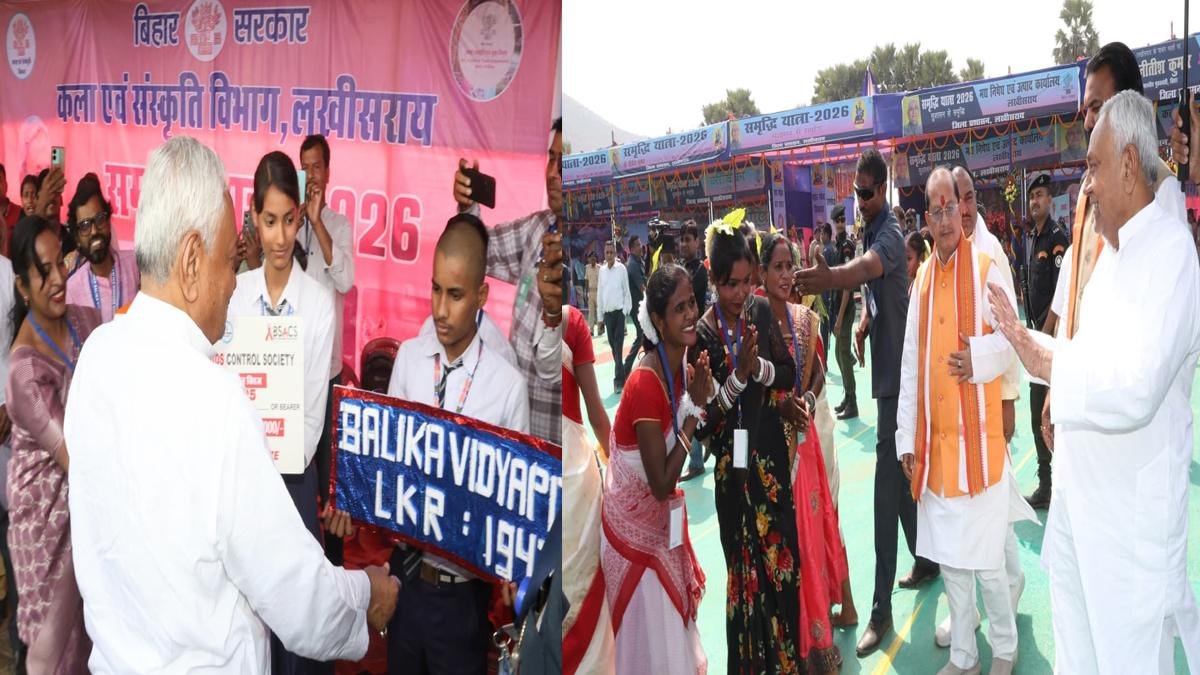 मुख्यमंत्री ने समृद्धि यात्रा के दौरान लखीसराय जिले को दी 326 करोड़ की योजनाओं की सौगात, 144 योजनाओं का किया शिलान्यास | 22Scope News CM Lakhisarai 6 22Scope News