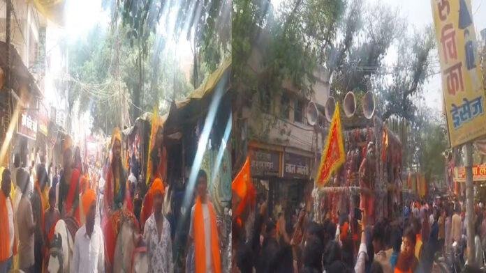 गोपालगंज में रामनवमी पर निकली भव्य शोभायात्रा, जय श्रीराम के नारों से गूंजा शहर