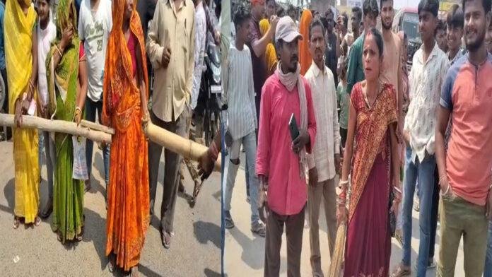 LPG सिलेंडर के विरोध में कोतवाली चौक जाम