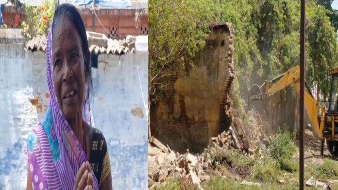 कड़े तेवर के बाद मोकामा के रेल परिसर के एवेंडेड क्वार्टरों पर चला बुलडोजर