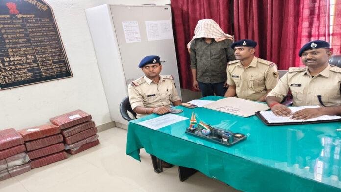 मादक पदार्थ तस्करी के विरुद्ध बड़ी कार्रवाई, 78 किलो गांजा के साथ एक तस्कर गिरफ्तार