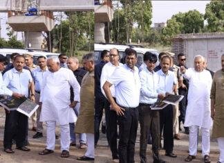 मुख्यमंत्री ने निर्माणाधीन दानापुर-बिहटा एलिवेटेड कॉरिडोर व बिहटा एयरपोर्ट के निर्माण कार्य की प्रगति का किया निरीक्षण