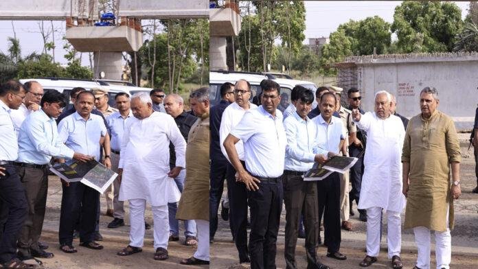 मुख्यमंत्री ने निर्माणाधीन दानापुर-बिहटा एलिवेटेड कॉरिडोर व बिहटा एयरपोर्ट के निर्माण कार्य की प्रगति का किया निरीक्षण