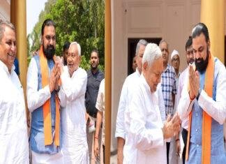 CM सम्राट से मिलने पहुंचे नीतीश कुमार, बंद कमरे में करीब 20 मिनट हुई बात