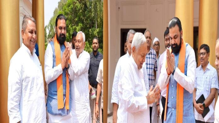 CM सम्राट से मिलने पहुंचे नीतीश कुमार, बंद कमरे में करीब 20 मिनट हुई बात